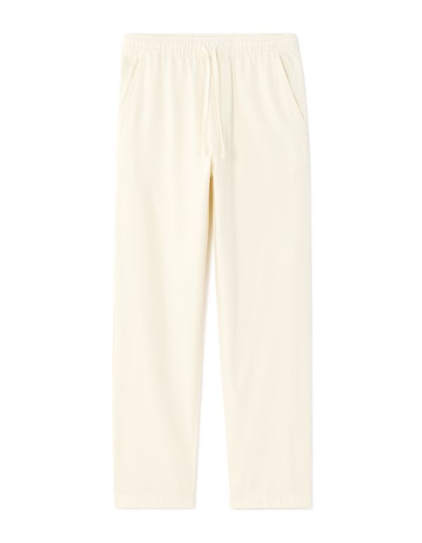 Pantalon relax 100% coton - blanc