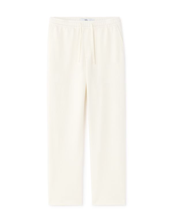 Pantalon de joggine relax effet texturé - blanc
