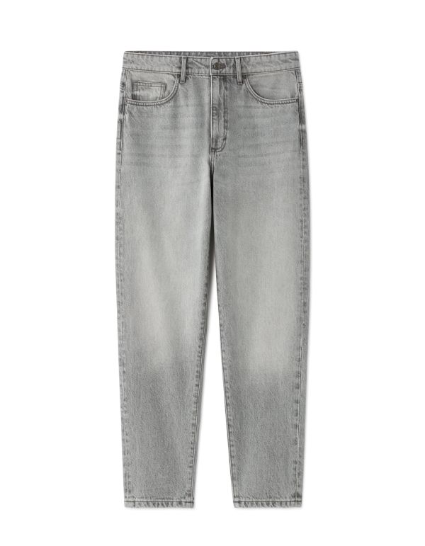 Jean relax 100% coton 7/8e - gris