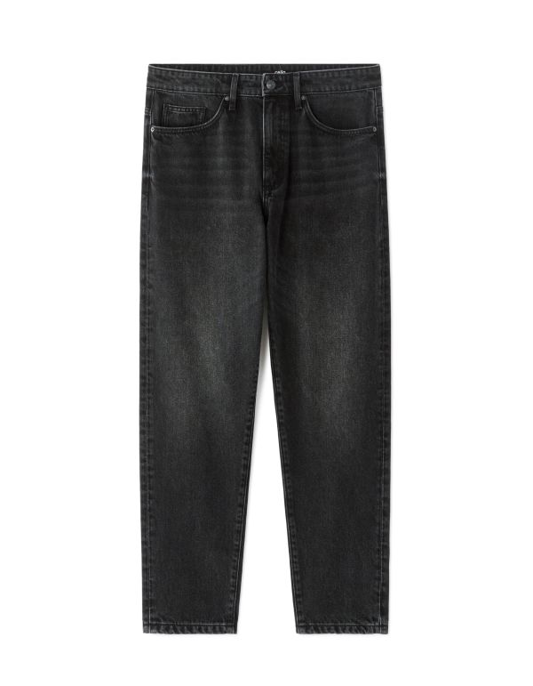 Jean relax 100% coton 7/8e - noir