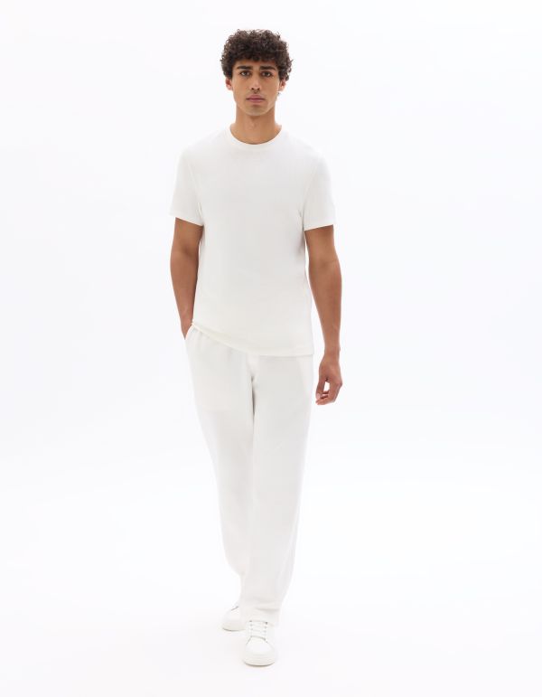 T-shirt regular effet texturé - blanc