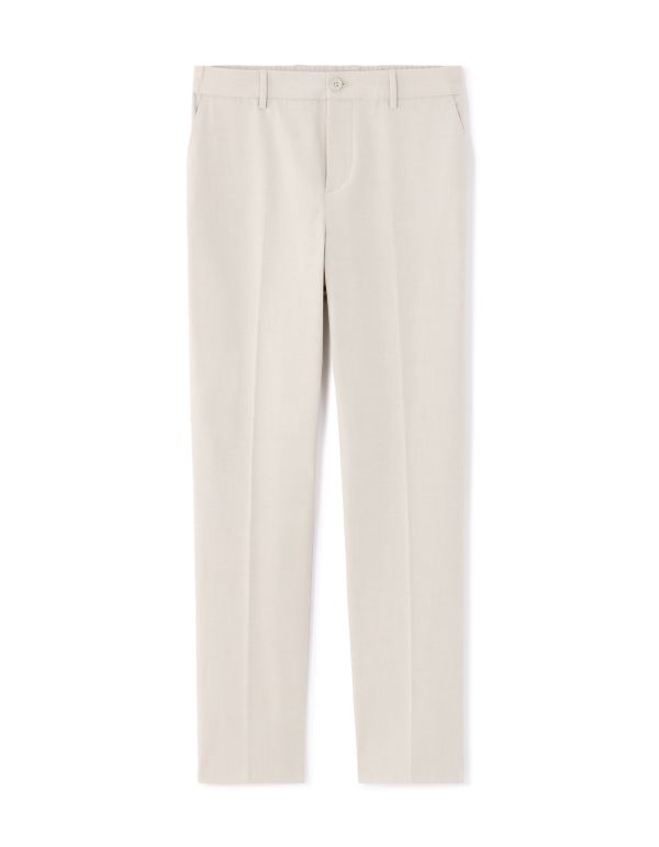 Pantalon smart bi-stretch - beige clair