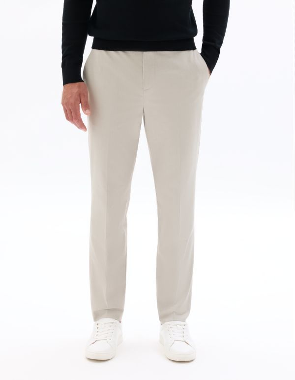 Pantalon smart bi-stretch - beige clair