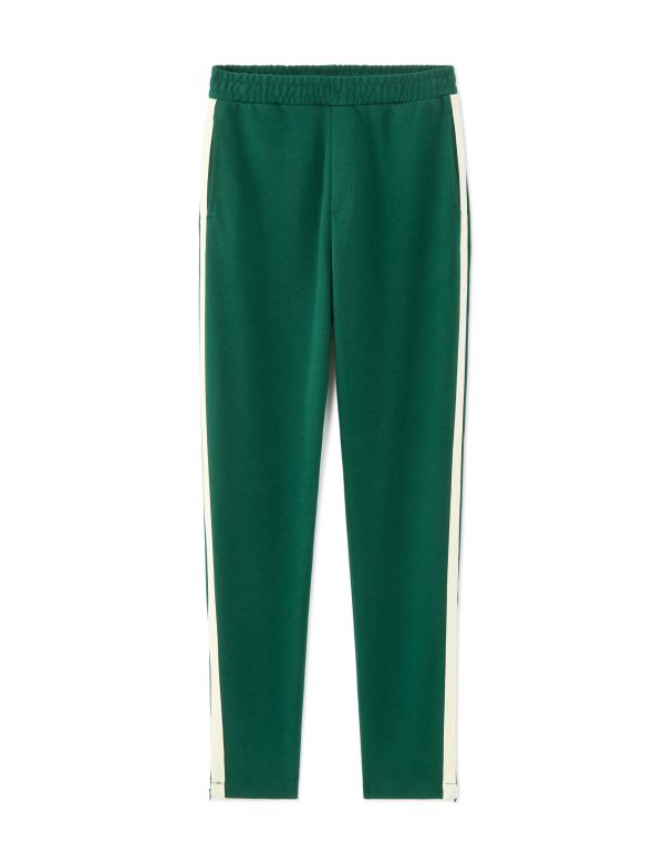 Pantalon de jogging slim avec bande contrastée - vert