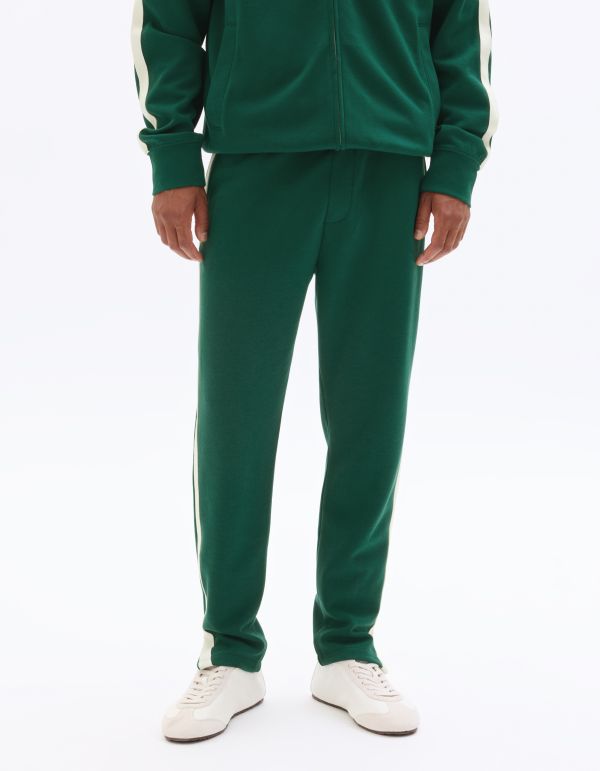Pantalon de jogging slim avec bande contrastée - vert