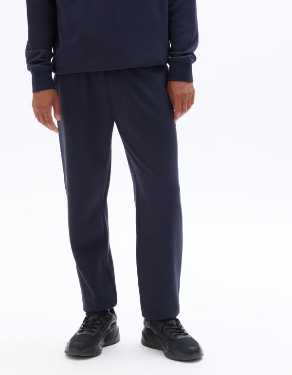 SW.04 Pantalon de jogging regular en french terry - marine