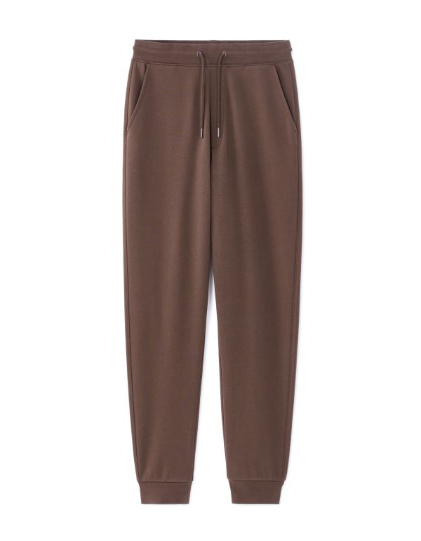 SW.04 Pantalon de jogging regular en french terry - marron
