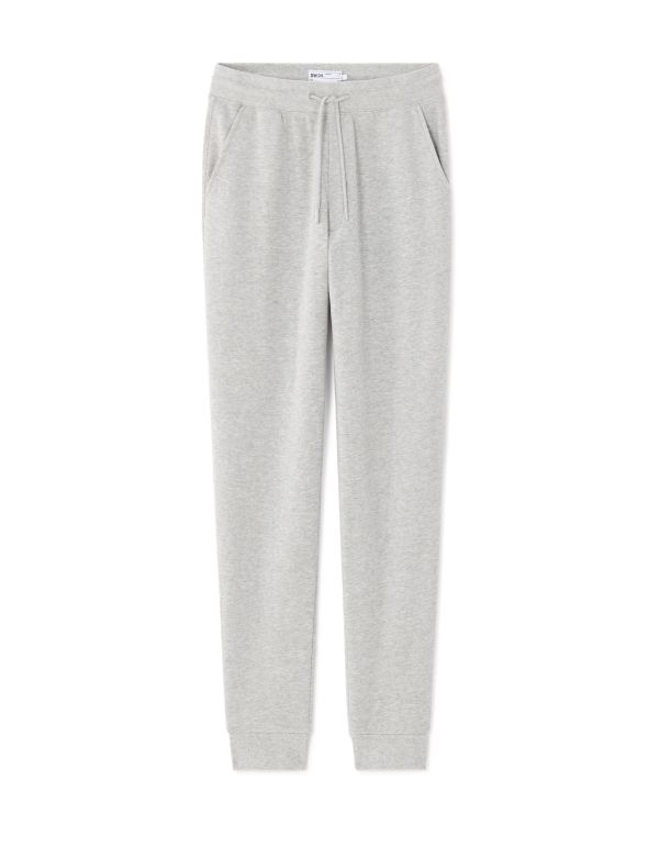 SW.04 Pantalon de jogging regular en french terry - gris chiné