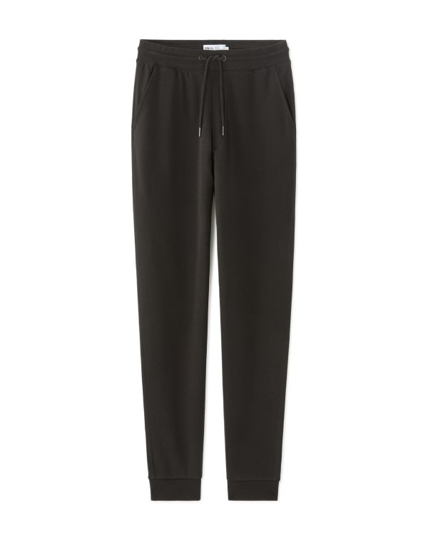 SW.04 Pantalon de jogging regular en french terry - noir