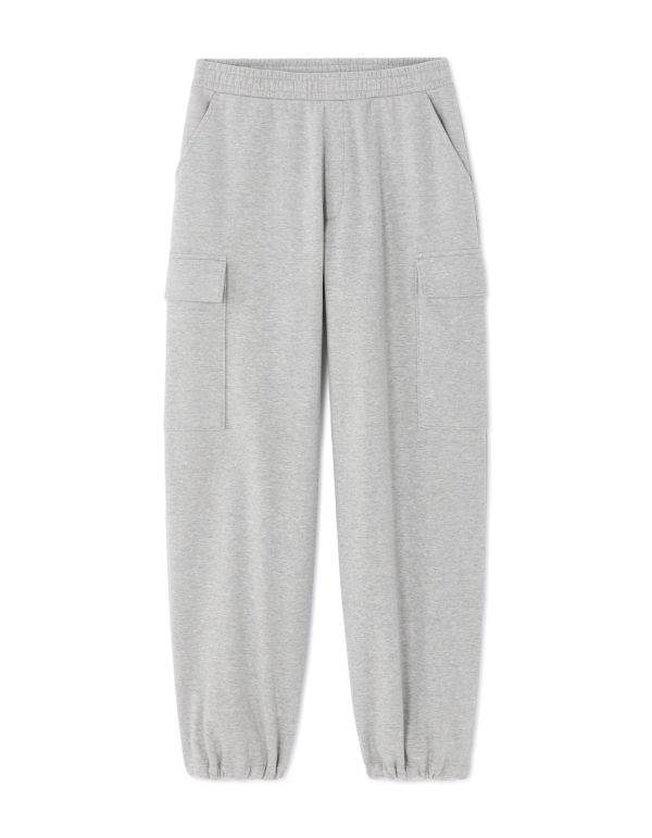 Pantalon de jogging loose cargo en french terry - gris