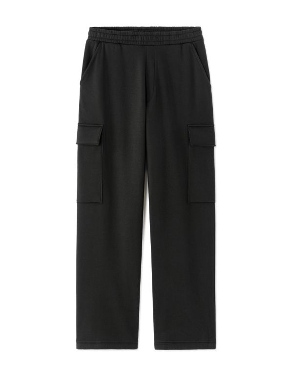 Pantalon de jogging loose cargo en french terry - noir