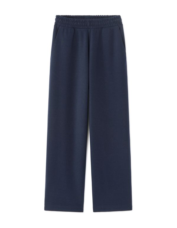 Jogging loose en maille interlock - marine