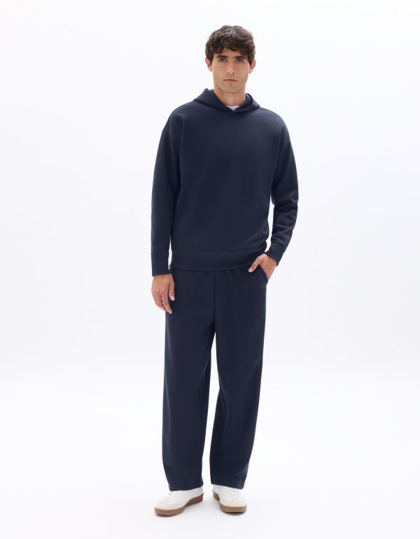 Jogging loose en maille interlock - marine