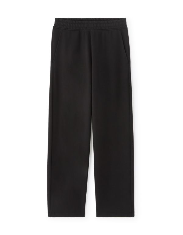 Jogging loose en maille interlock - noir