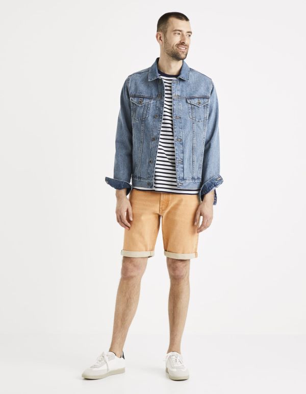 Bermuda en jean jaune