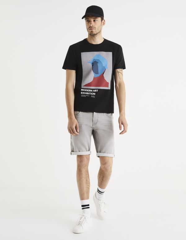 Bermuda 5 poches en coton mélangé