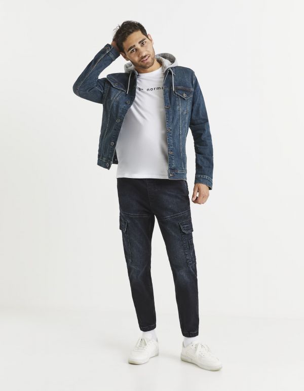 Celio Jean jogging poches cargo Gris