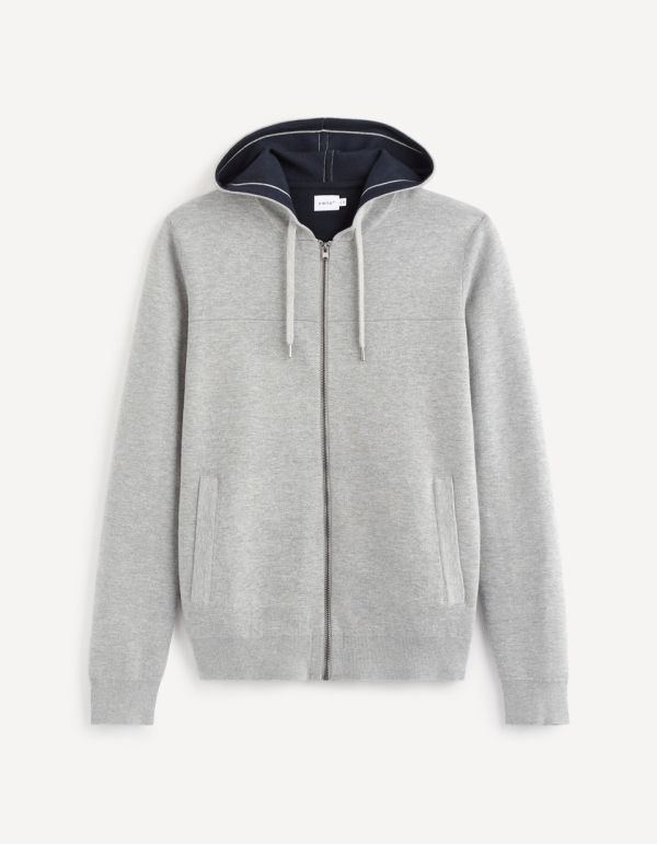 Cardigan à capuche bicolore SUPIMA