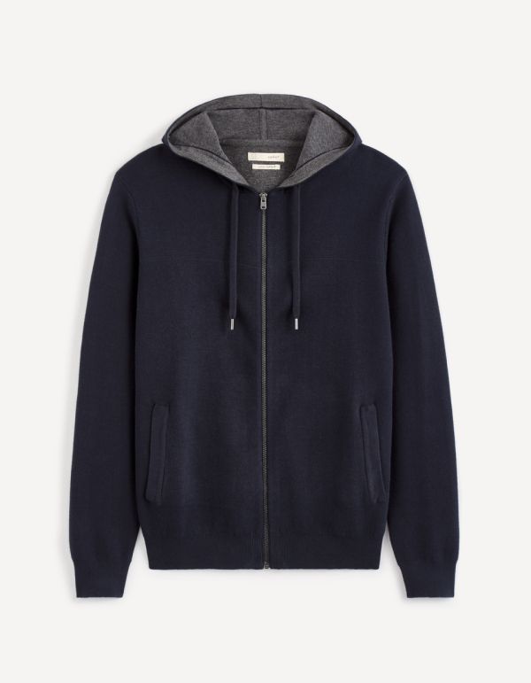 Cardigan à capuche bicolore SUPIMA