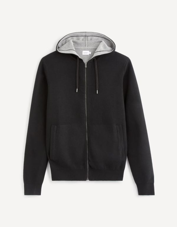 Cardigan à capuche bicolore SUPIMA
