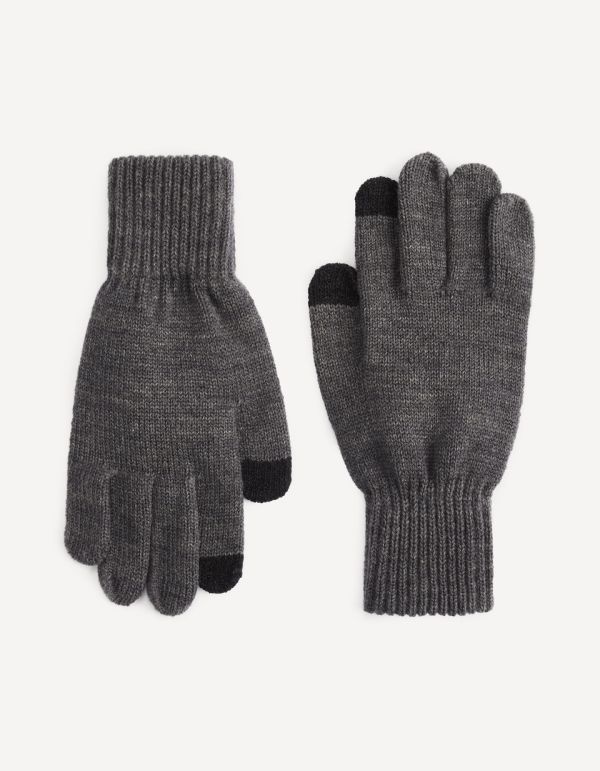 Gant en maille tactile