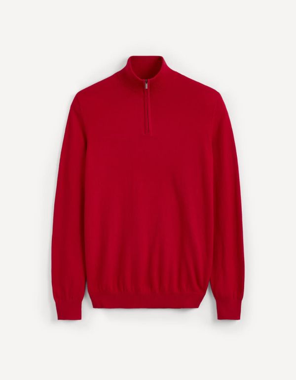 Pull col montant zippé