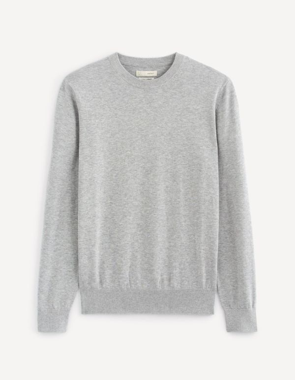 Pull col rond coton SUPIMA