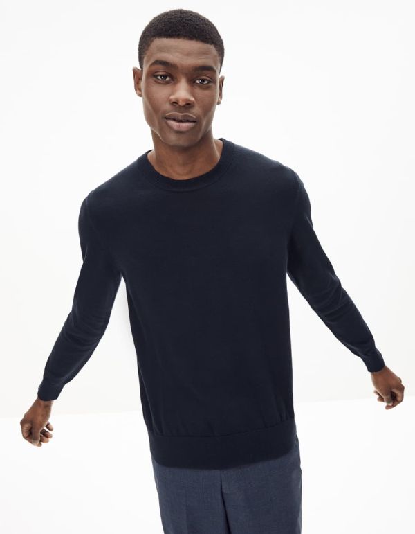 Pull col rond coton SUPIMA