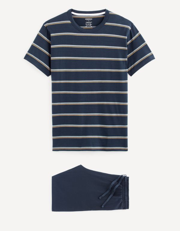 Pyjama à manches courtes et short 100% coton