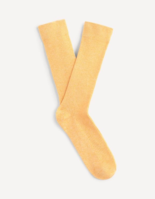 Chaussettes hautes moulinées en coton mélangé