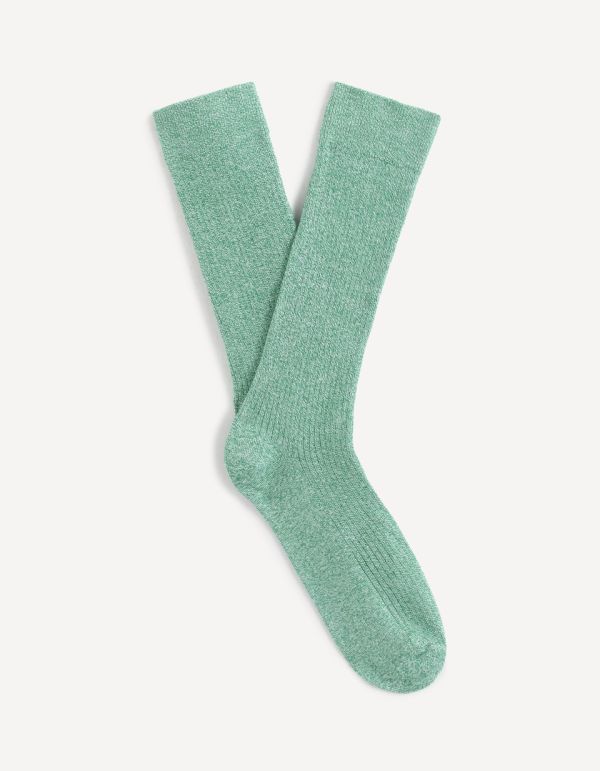 Chaussettes hautes moulinées en coton mélangé