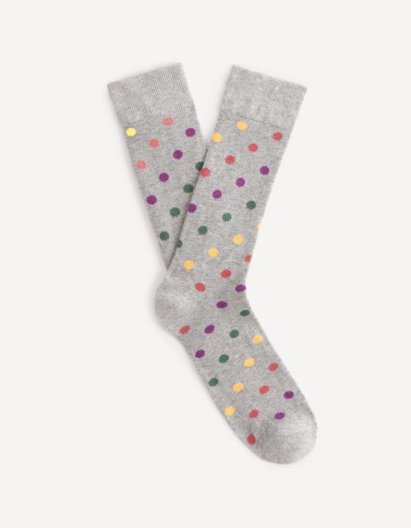 Chaussettes à pois en coton premium supima