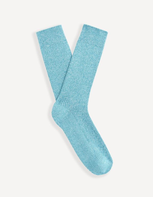 Chaussettes hautes moulinées en coton mélangé