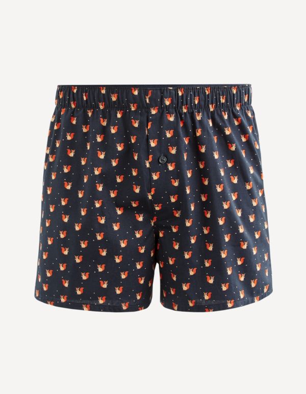 Caleçon popeline coton supima écureuils