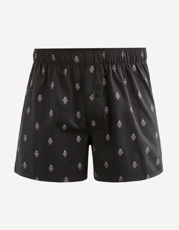 Caleçon popeline coton supima robots