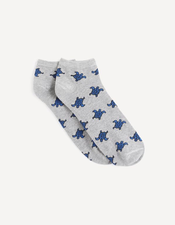 Chaussettes courtes coton supima tortue