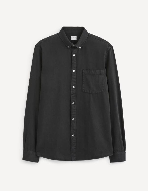 Chemise slim en jean 100% coton