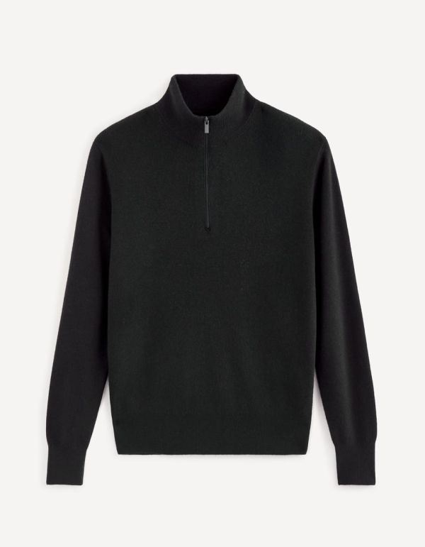 Pull col montant zippé soft touch
