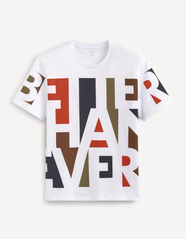 T-shirt col rond 100% coton