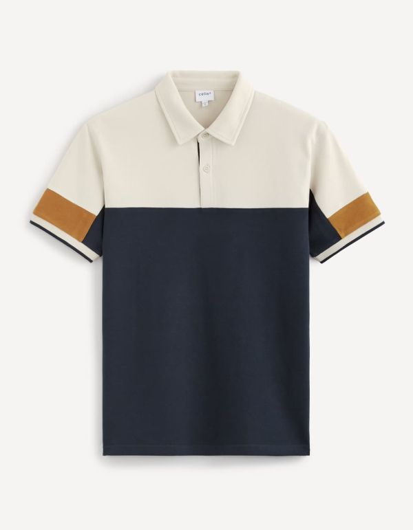 Polo 100% coton color block