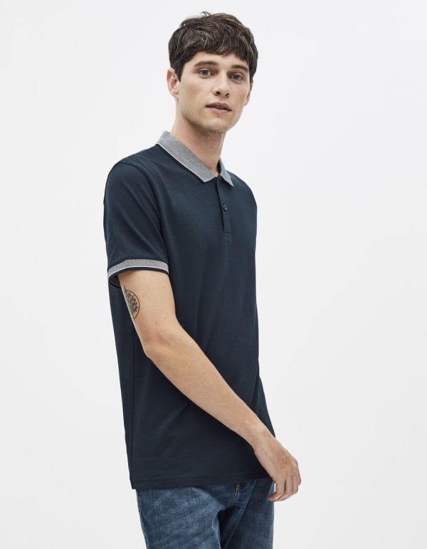 Polo coton mélangé