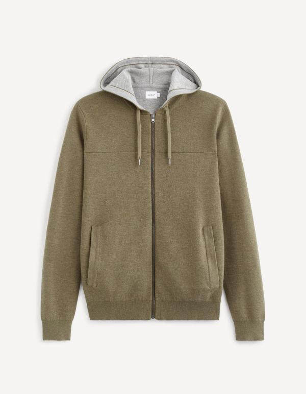 Cardigan à capuche bicolore SUPIMA