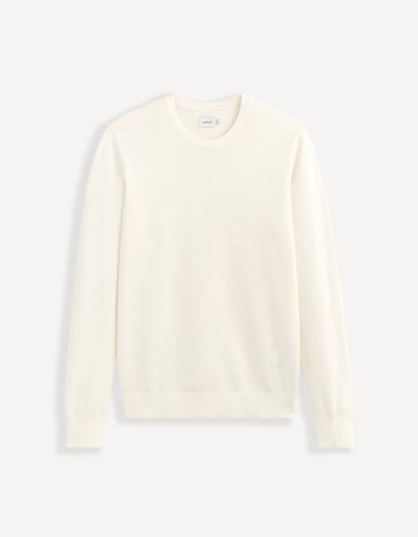 Pull col rond 100% coton