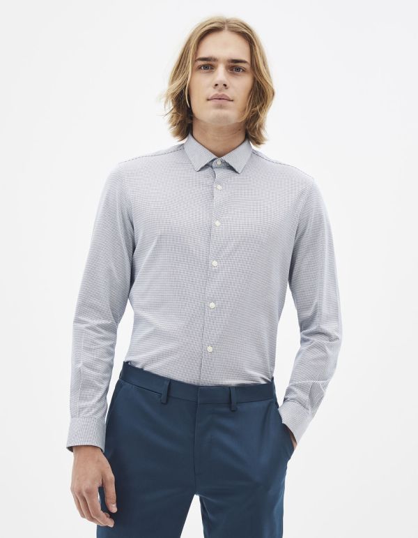 Chemise slim en maille