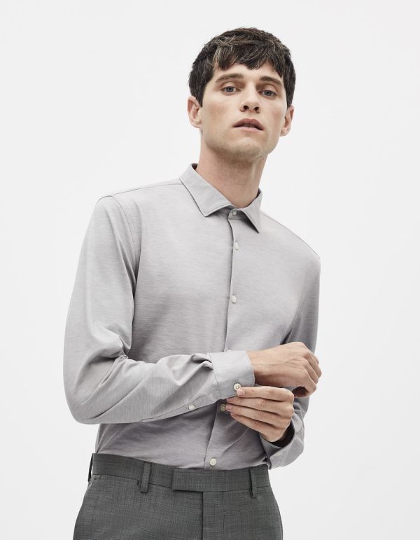 Chemise slim en maille