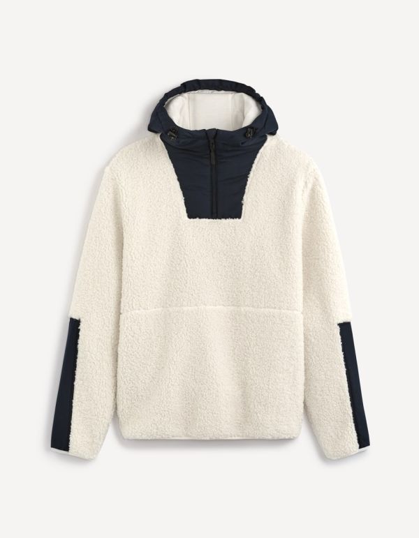 Sweat sherpa à capuche