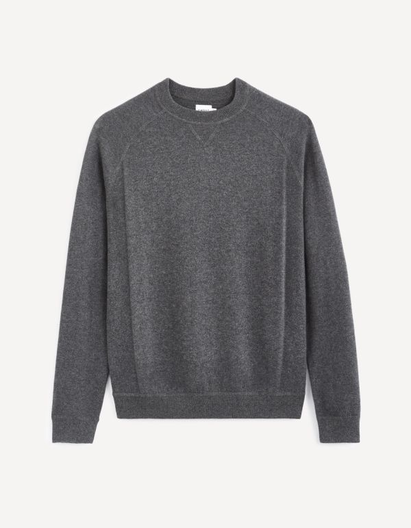 Pull col rond coton mélangé
