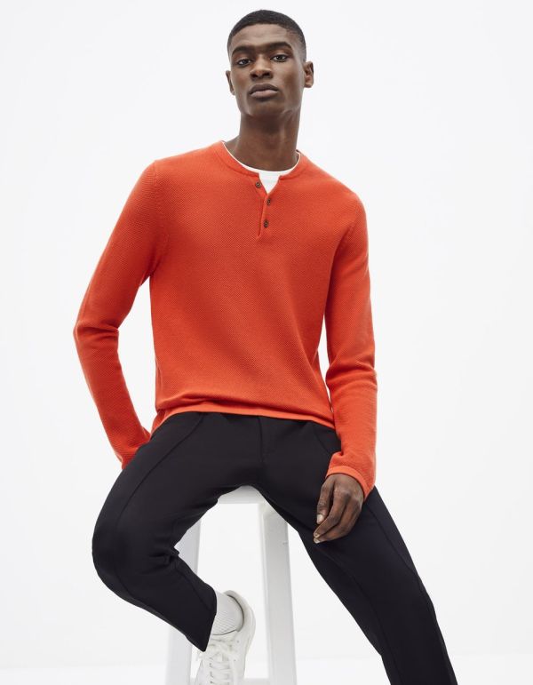 Pull col tunisien 100% coton