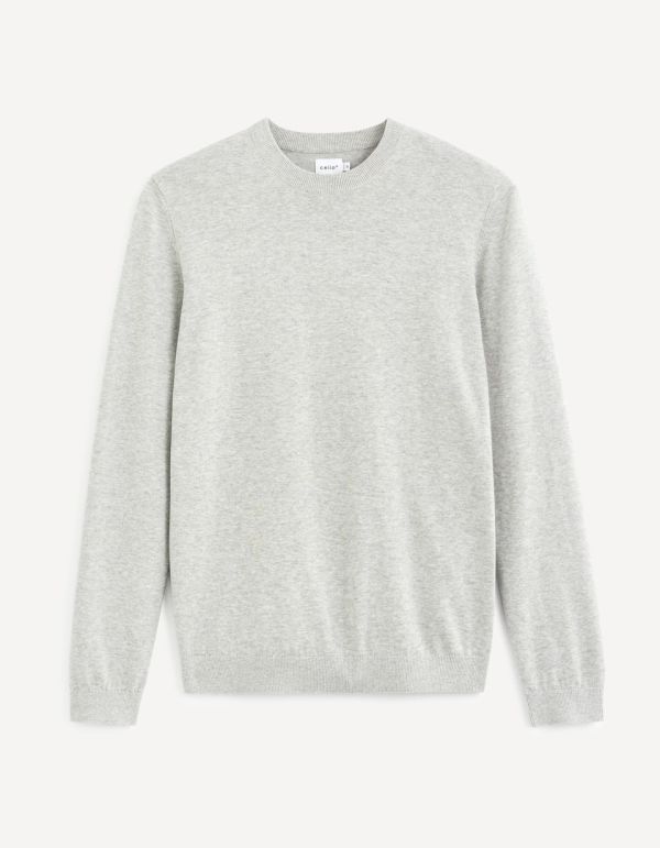 Pull col rond coton supima