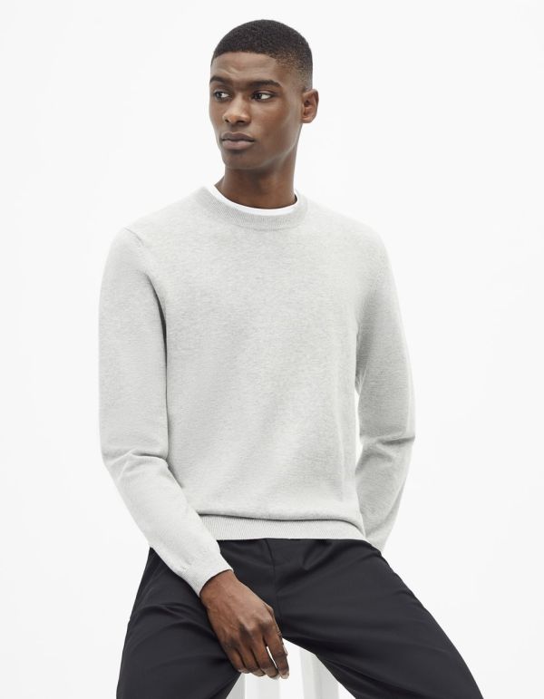 Pull col rond coton supima